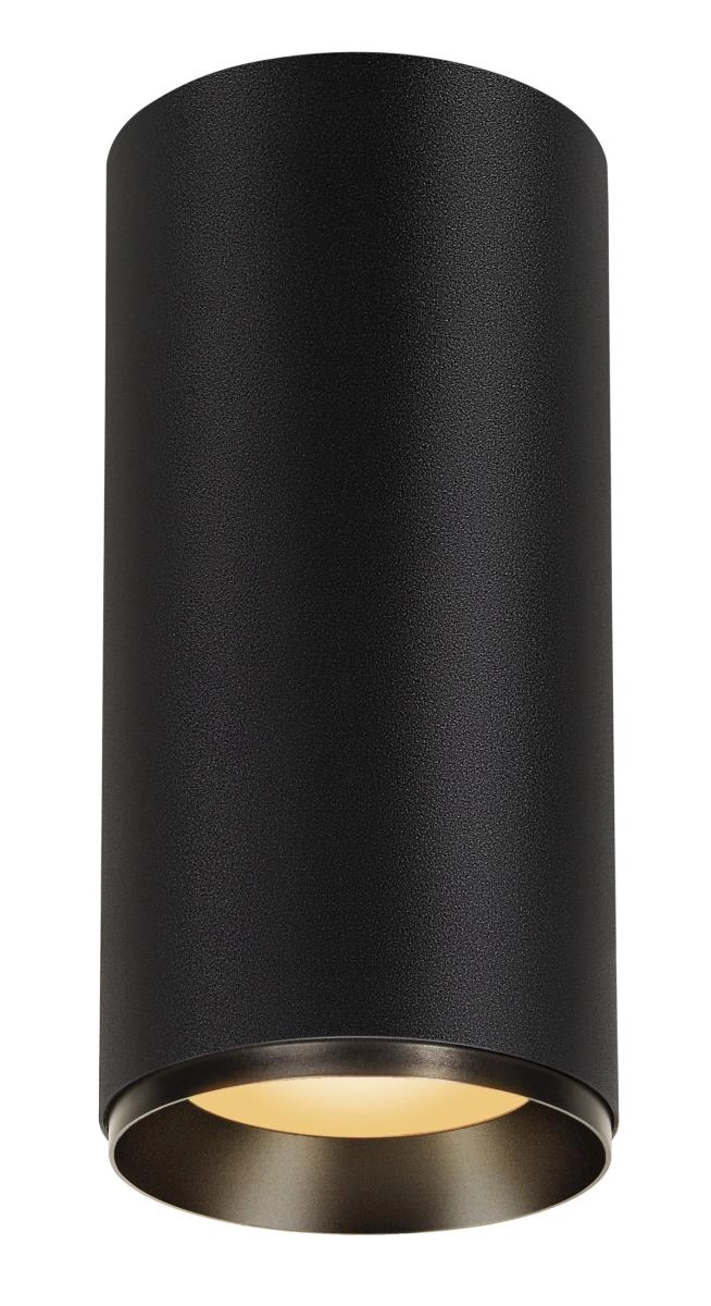 Surface-mounted spot Numinos XL cylinder black 2700K - 24deg