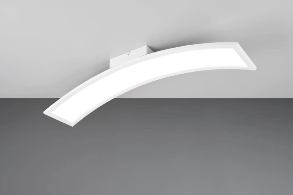 Curved ceiling lamp Sigma white