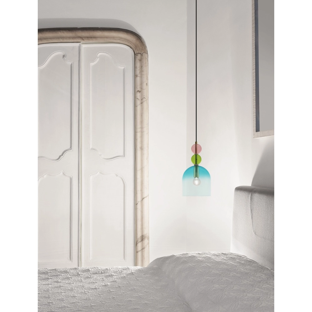 Colored pendant lamp Murano blue Lyora 5212017434180