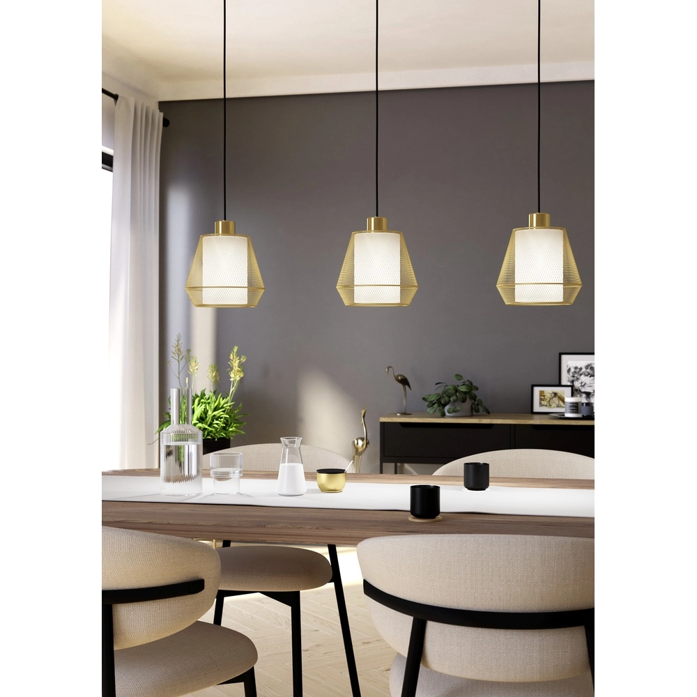 Golden pendant lamp Ciudadela Dining table - 3-lights Eglo 9008606274680