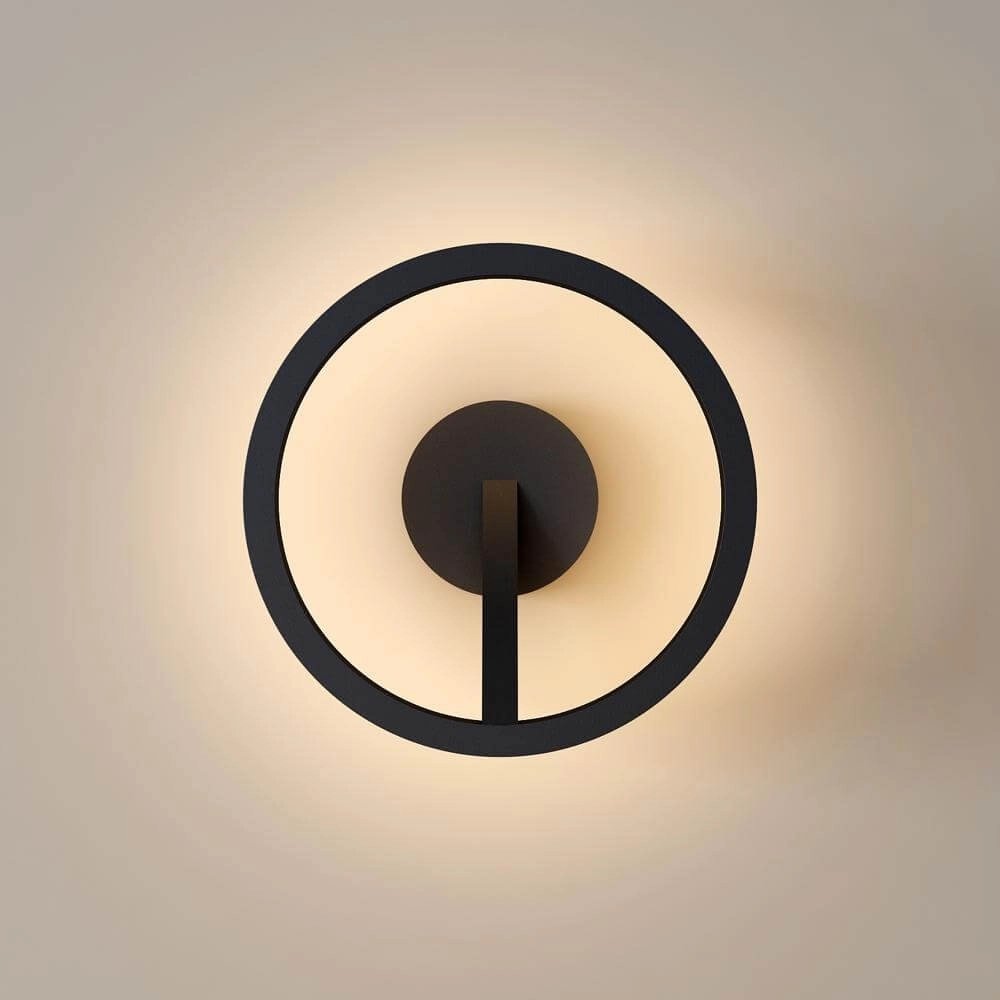 Black wall lamp Oregon Sleek design