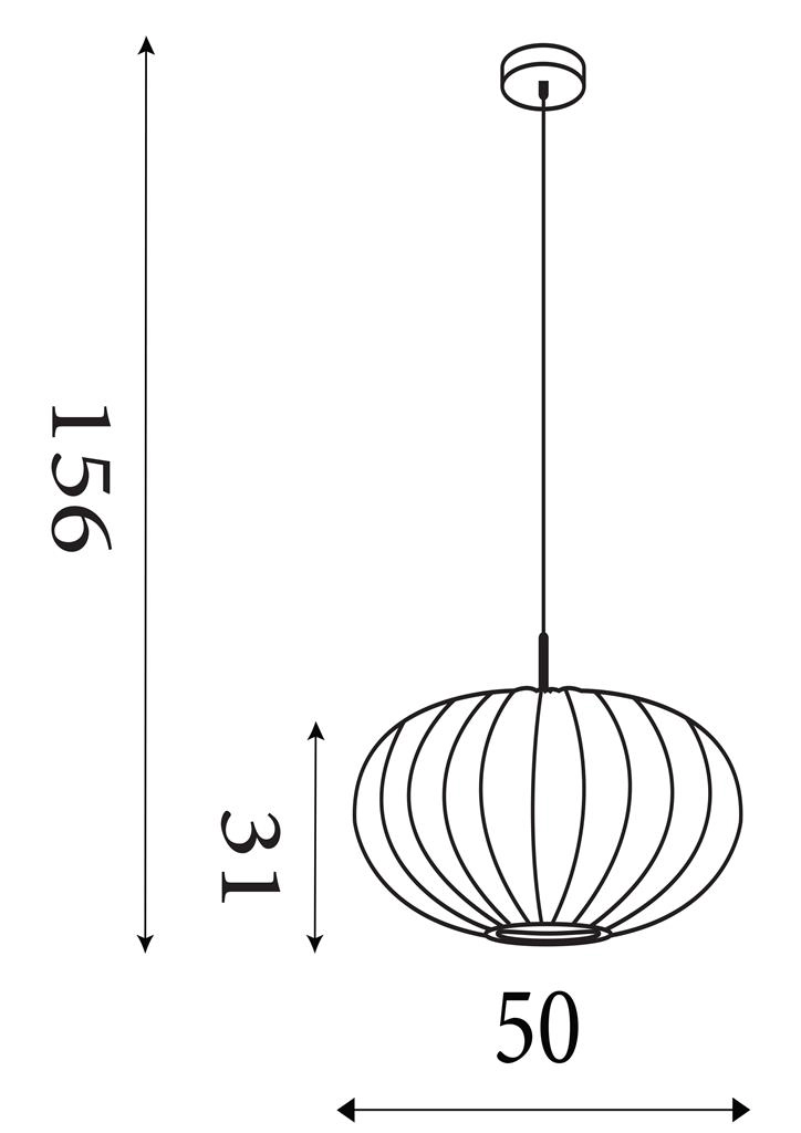 Japandi pendant lamp Bonnie Ø 50cm Searchlight 5053423306148