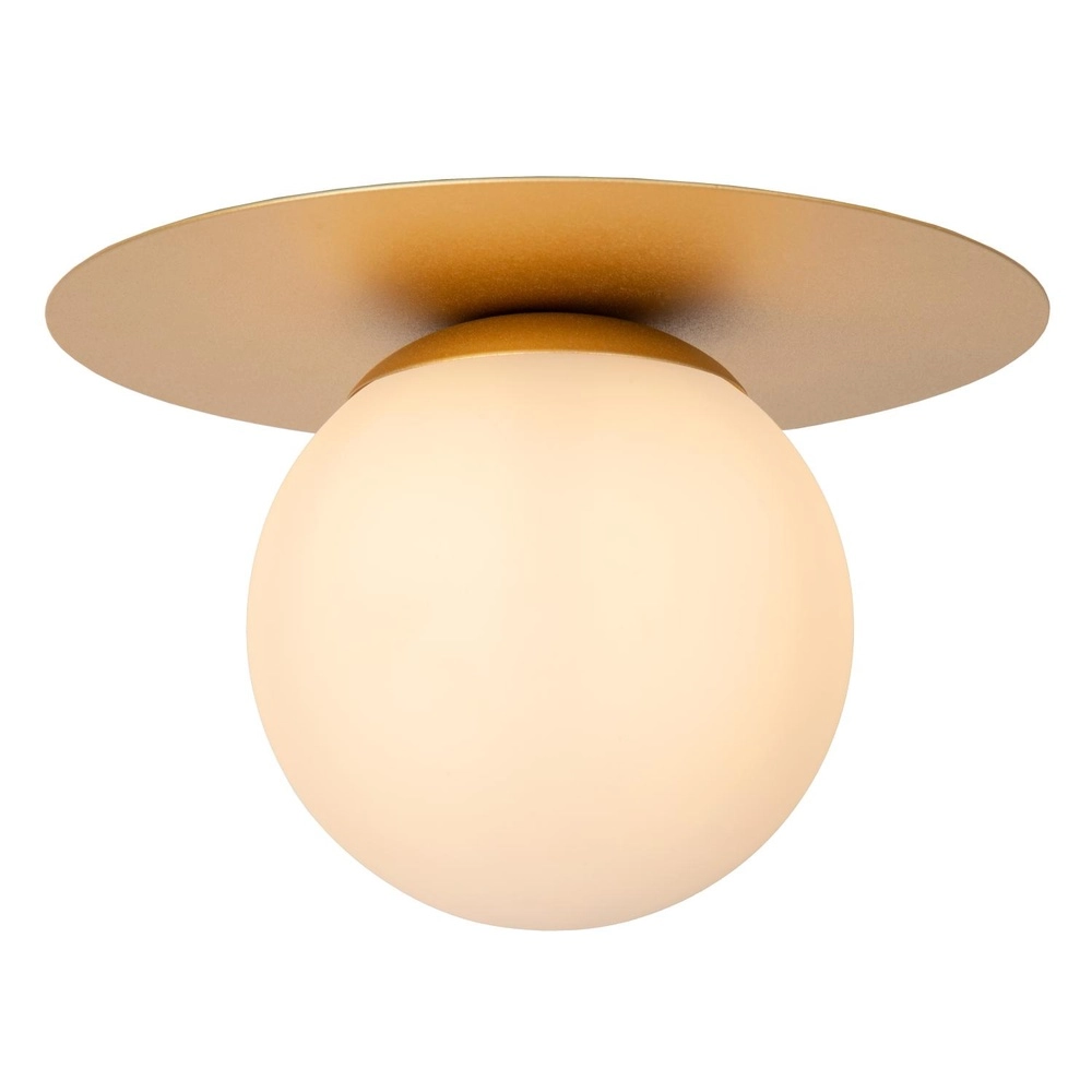 Ceiling lamp Tricia gold with white sphere Lucide 5411212791986