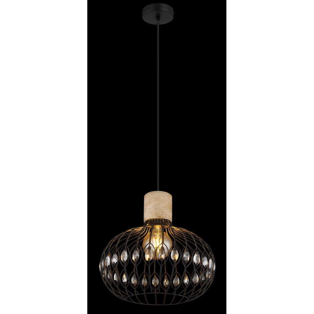 Pendant lamp Dorthy Country Black Globo 9007371578061