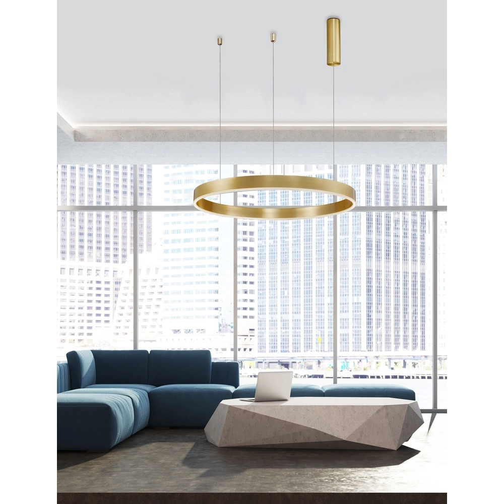 Pendant lamp Motif gold Ø 80cm 3000K Lyora 5212017421951