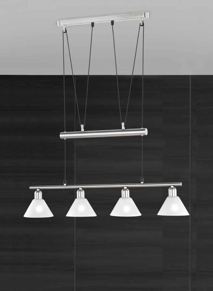Modern Pendant Lamp Series 3751 4-light nickel matt Trio 4017807137736