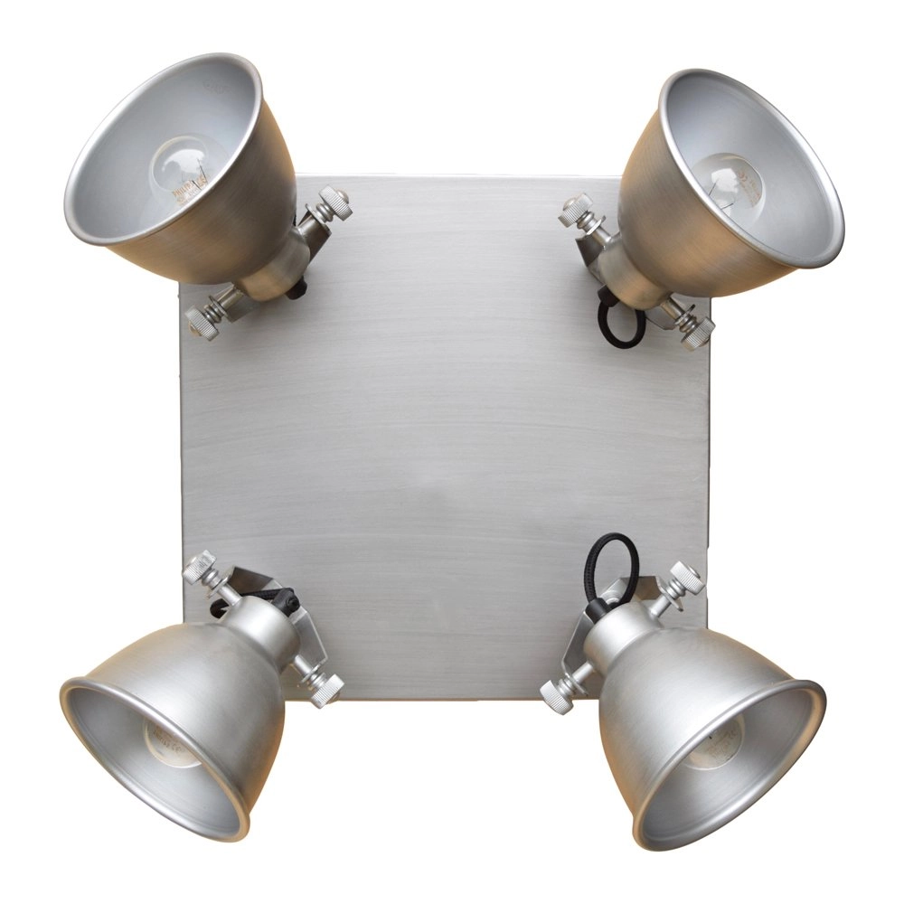 Ceiling spot Industrial 4-light antique zinc