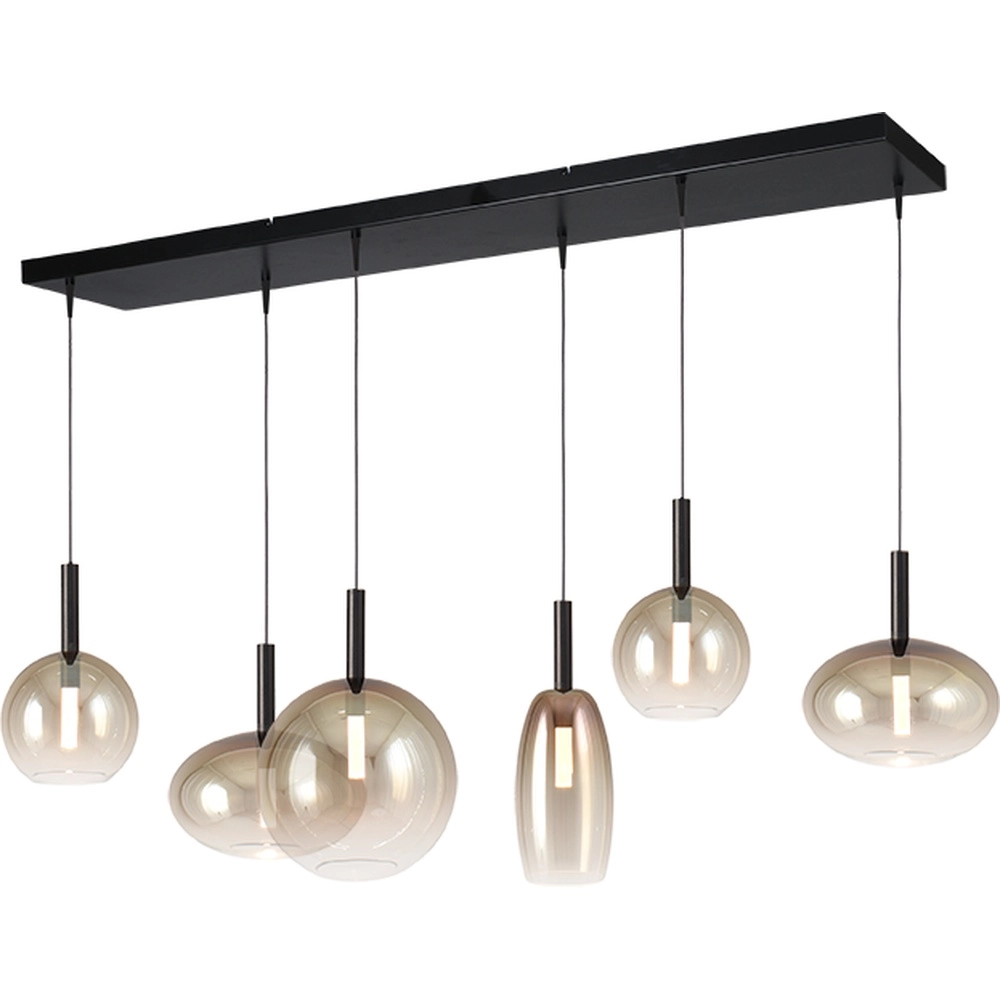 6L pendant light Lido Ball with gold-fading glass