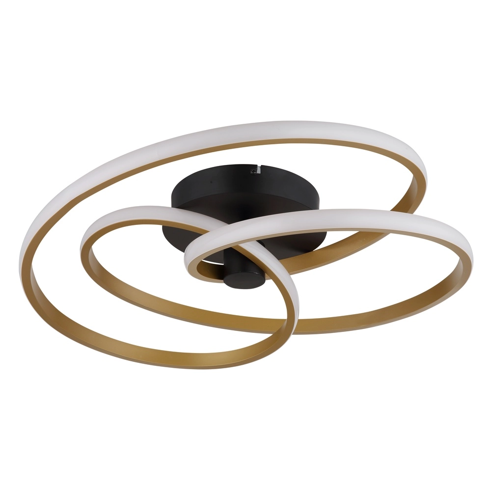 Modern ceiling lamp Glyxar black with gold Globo 9007371450787