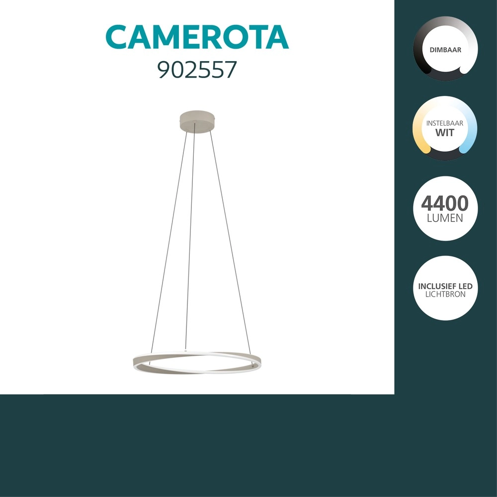 Design pendant lamp Camerota sand brown Ø 57cm