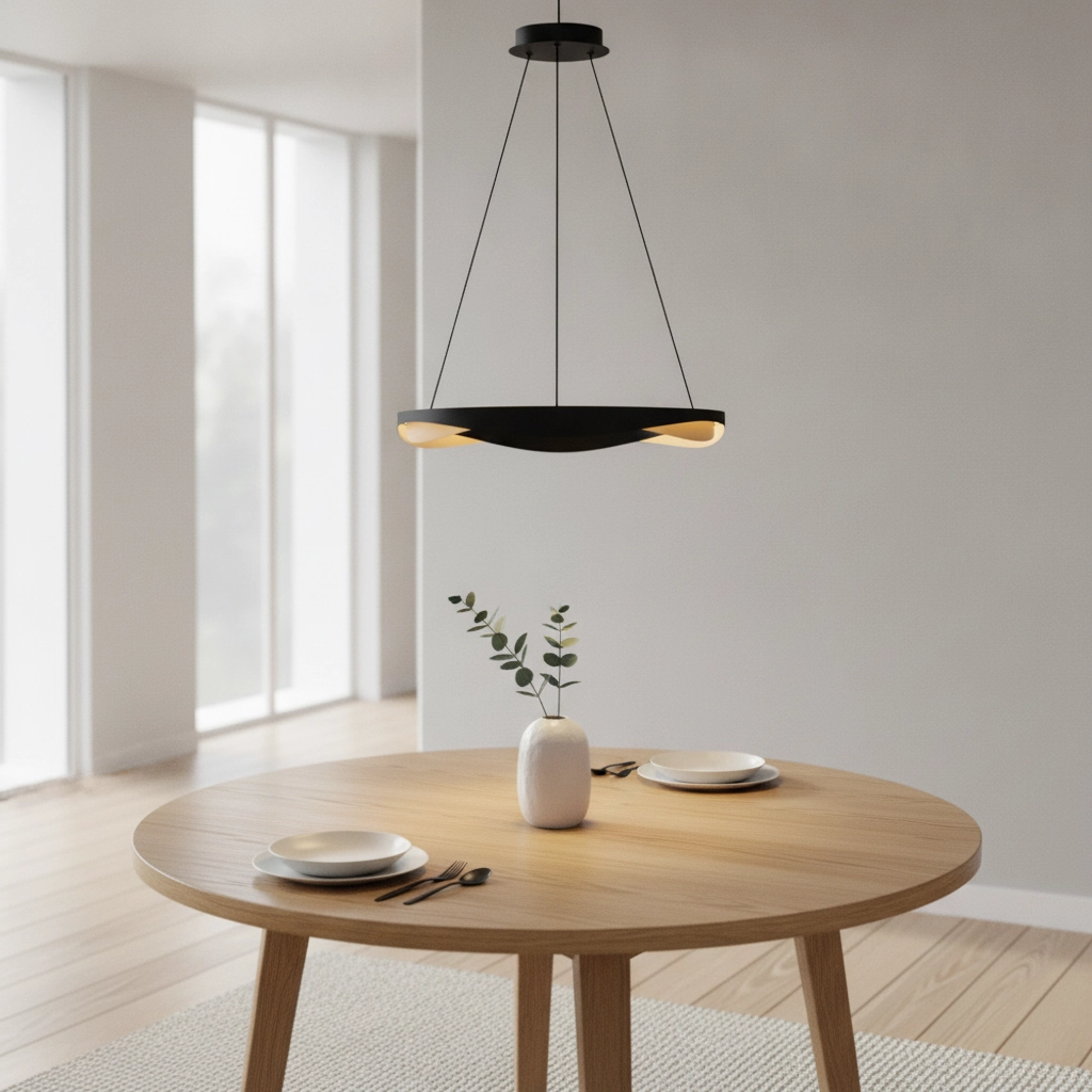 Pendant lamp Radon Ø 65cm black with gold