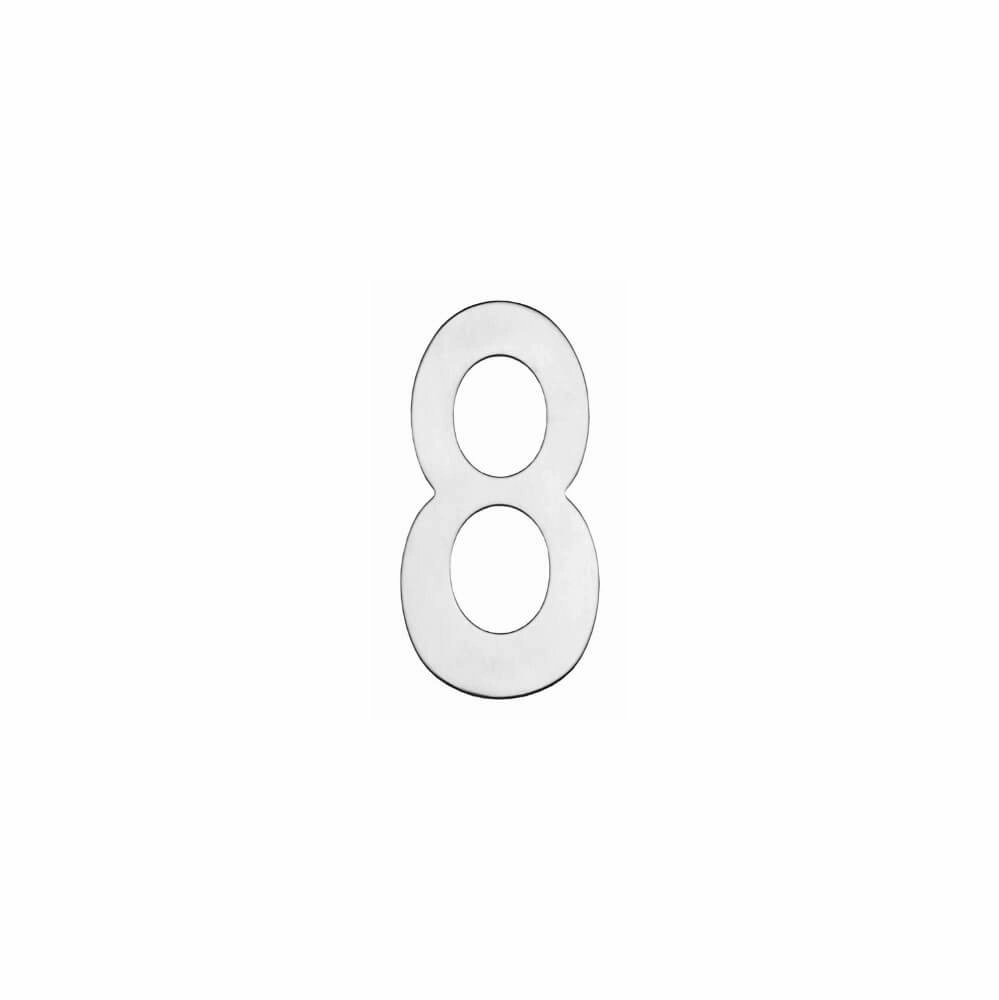 House number 8 Numbra 15cm stainless steel