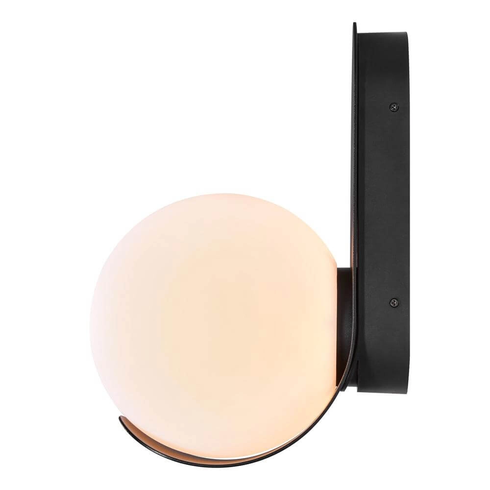 Design outdoor lamp Dalius black with white sphere Nordlux 5704924017667