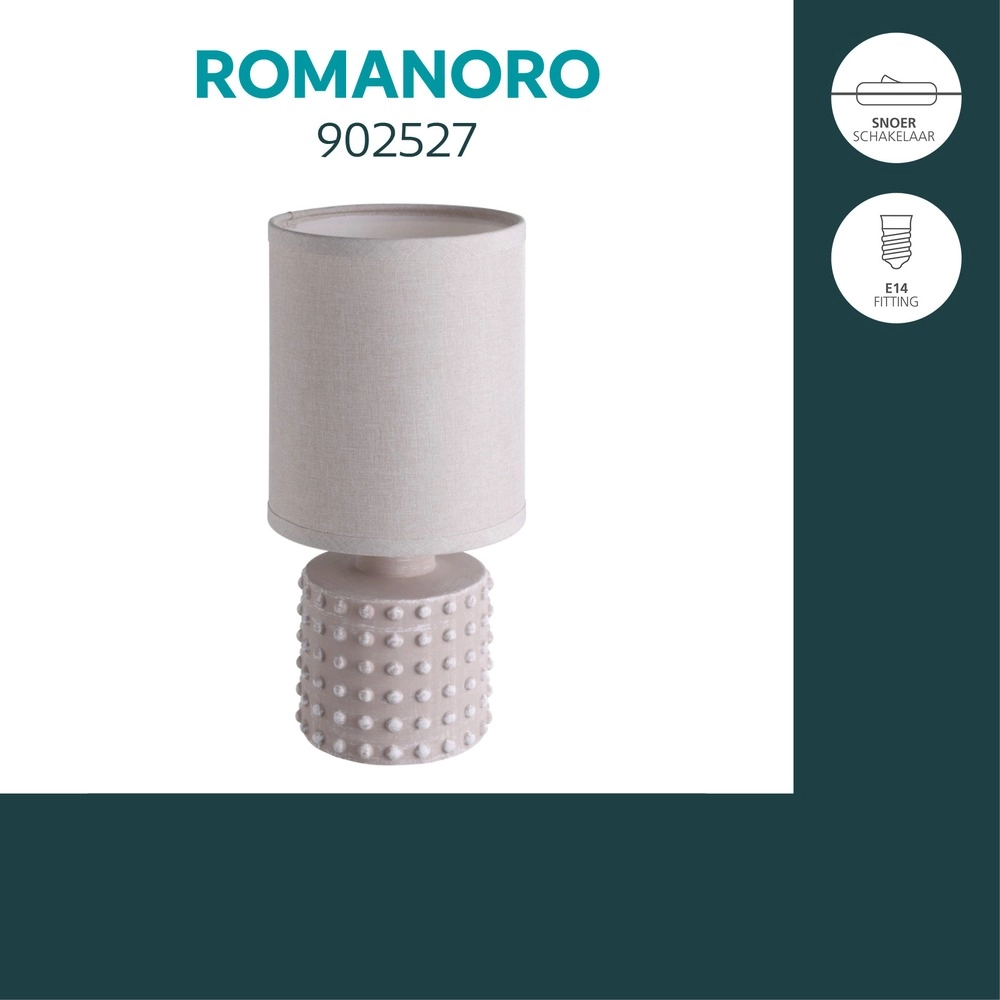 Table lamp Romanoro sand brown