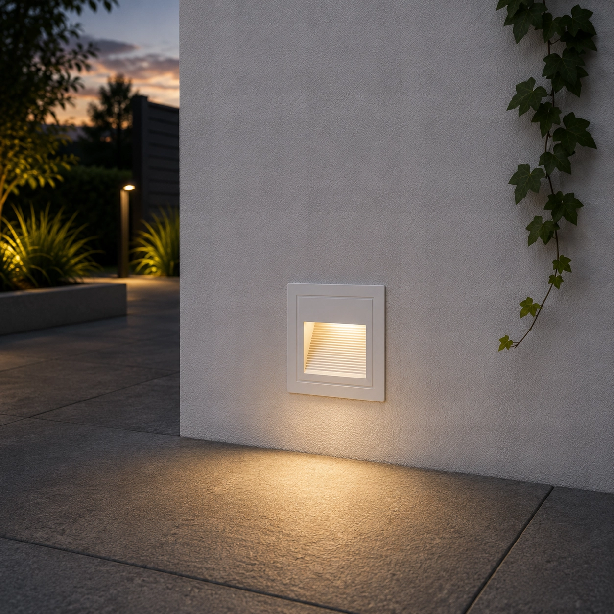 Square recessed light Mono white