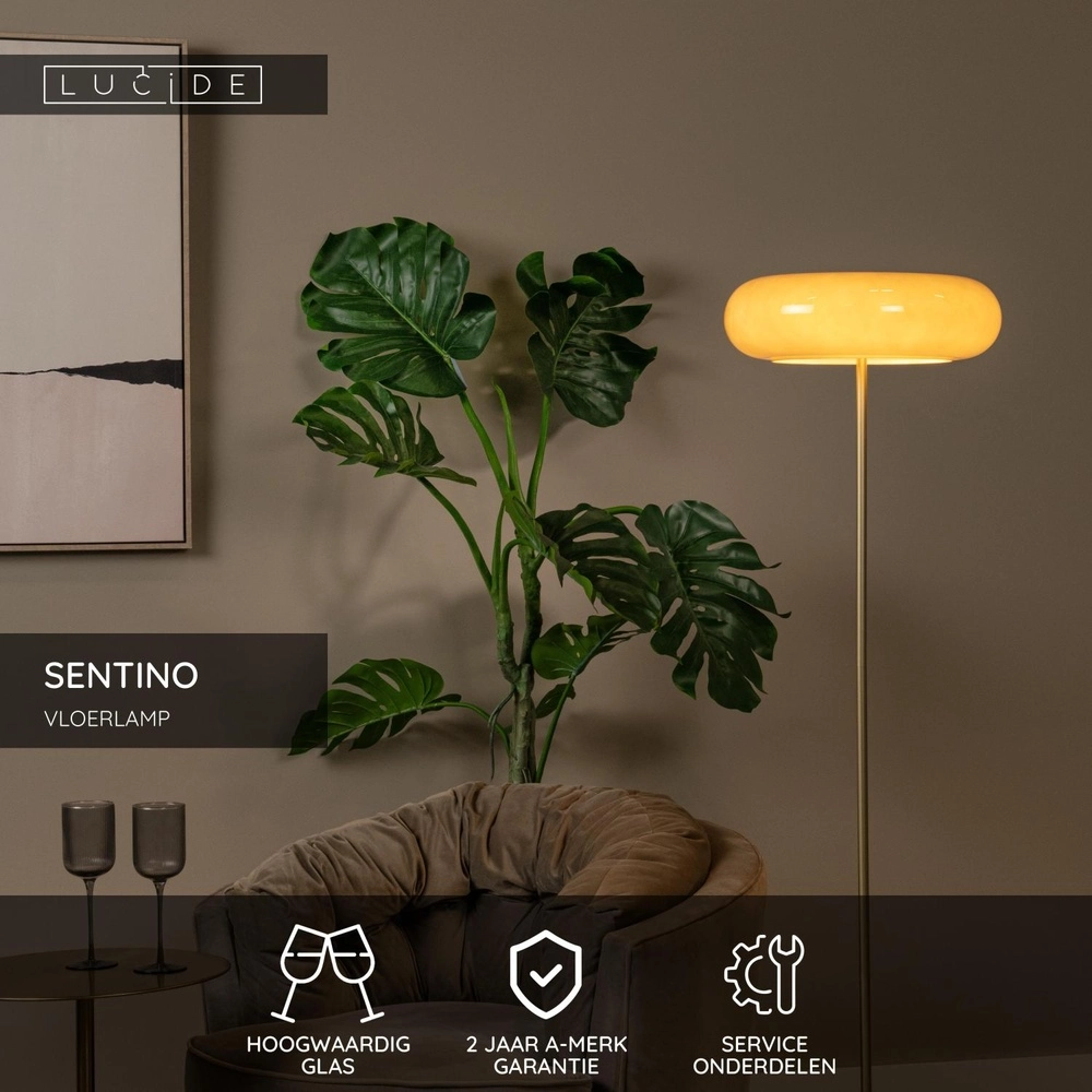 Floor lamp Sentino Ø 40cm taupe Lucide 5411212106377