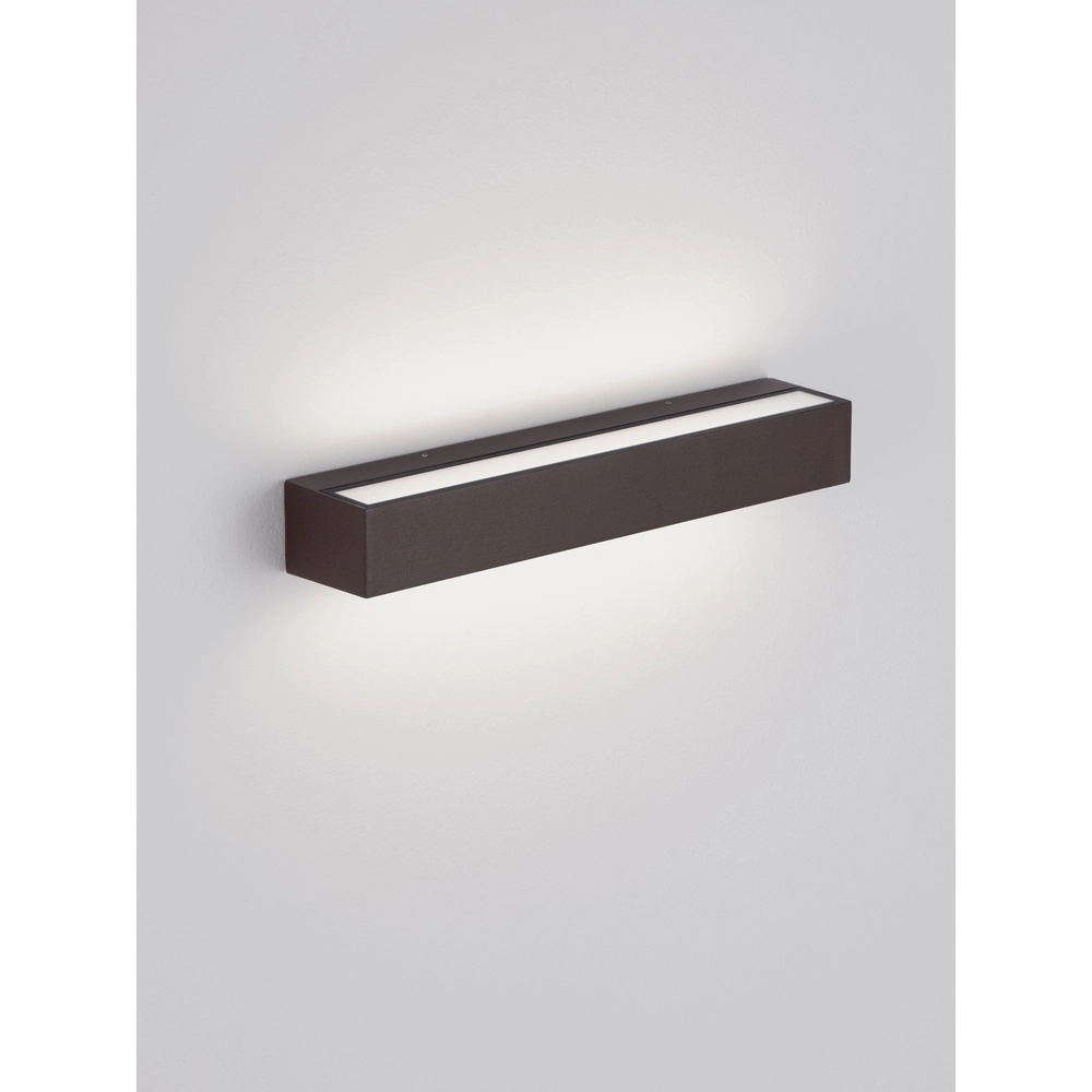 Sleek wall lamp Lane rust brown 36cm - 28W