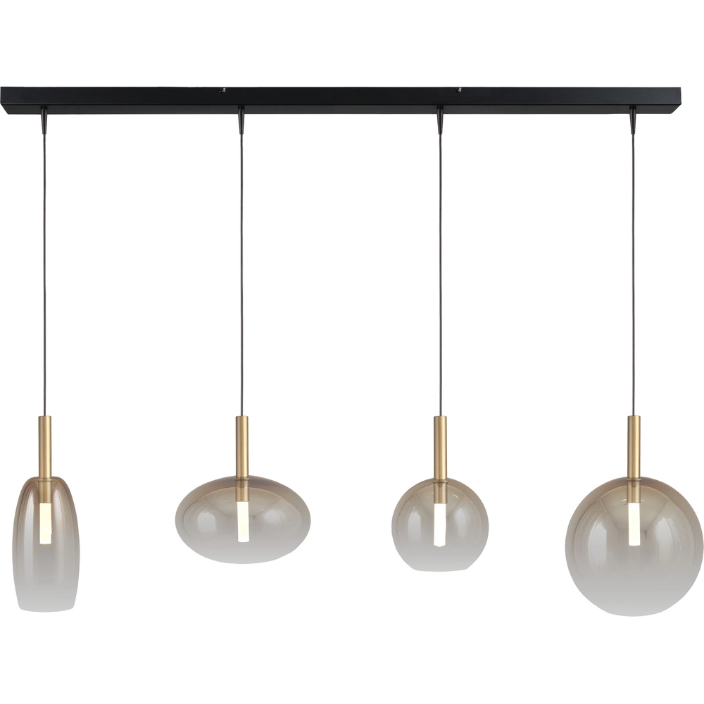4L Pendant Lamp Lido Ball Gold with gold-fading glass