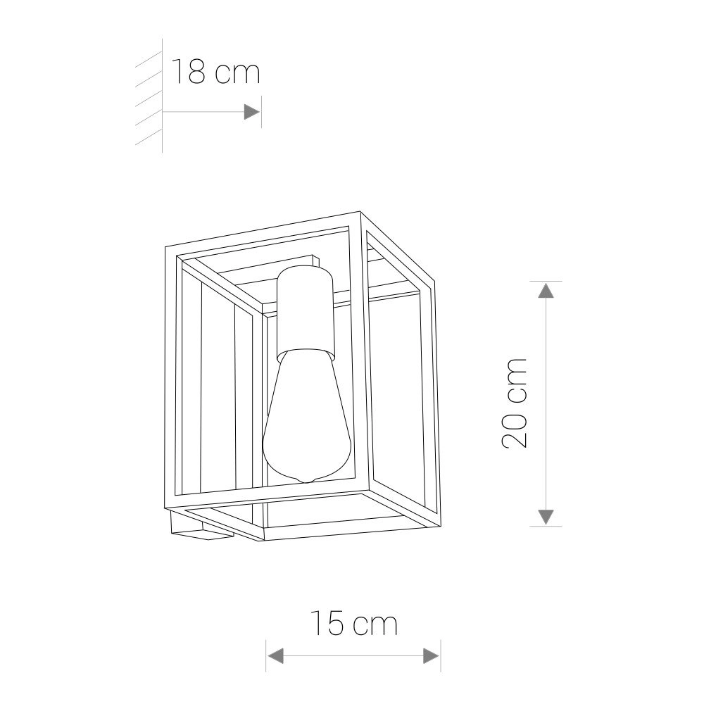 Country wall lamp Crate Lyora 5903139904698