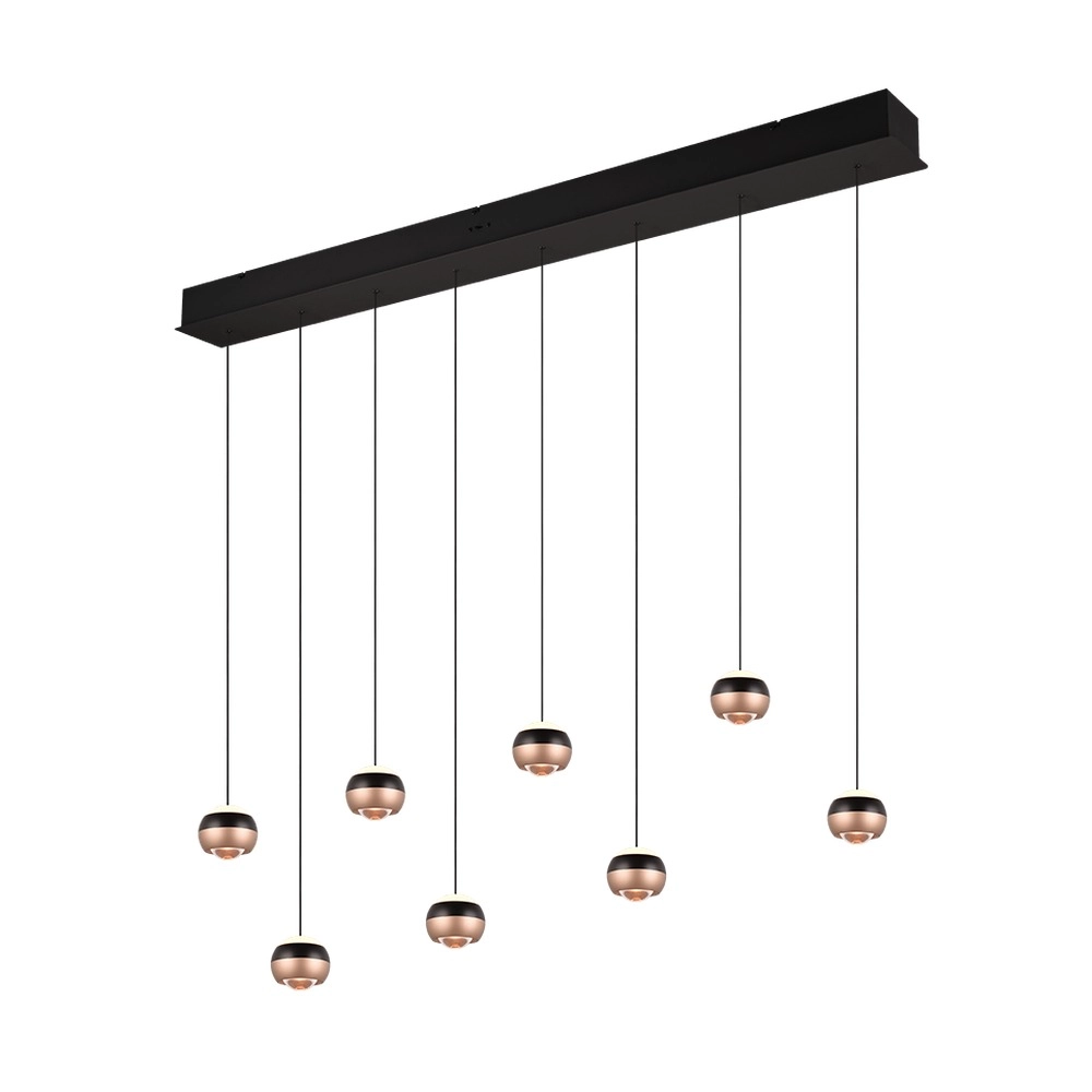 Design pendant lamp Orbit 8-light straight