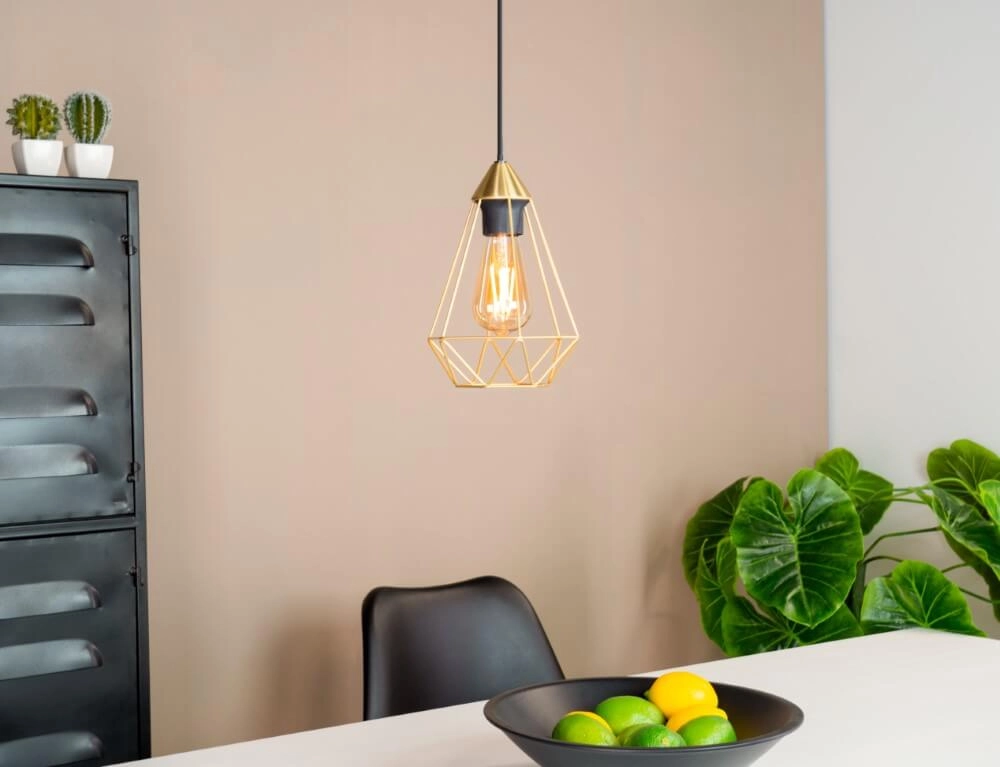 Golden pendant lamp Tarbes Ø 17.5cm Eglo 9002759436810