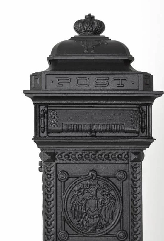 Mailbox Postbox Gigant B10B column - black KS Verlichting 8714732524742