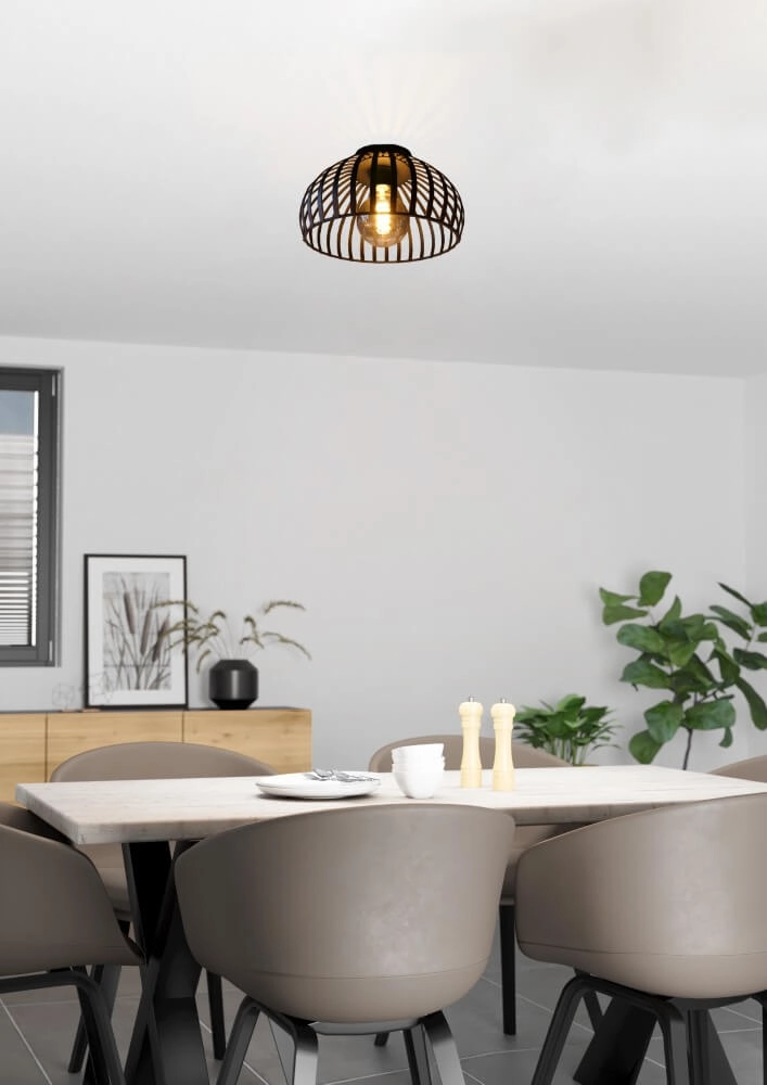 Wire ceiling lamp Mogano 3 Ø 28cm Eglo 9008606254217