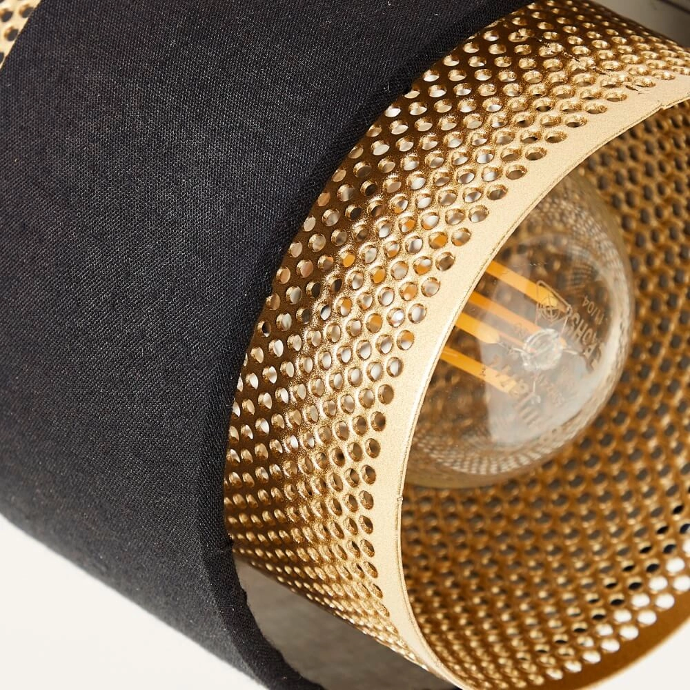 2-light ceiling lamp Grove black with gold Brilliant 4004353424113