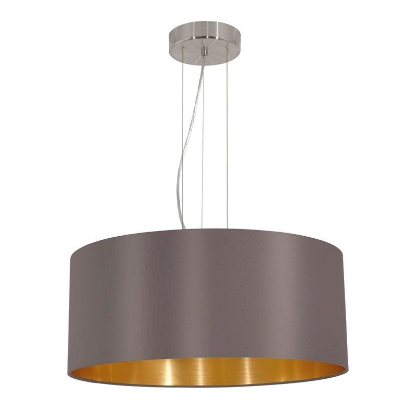 Pendant lamp Maserlo 53cm cappucino with gold