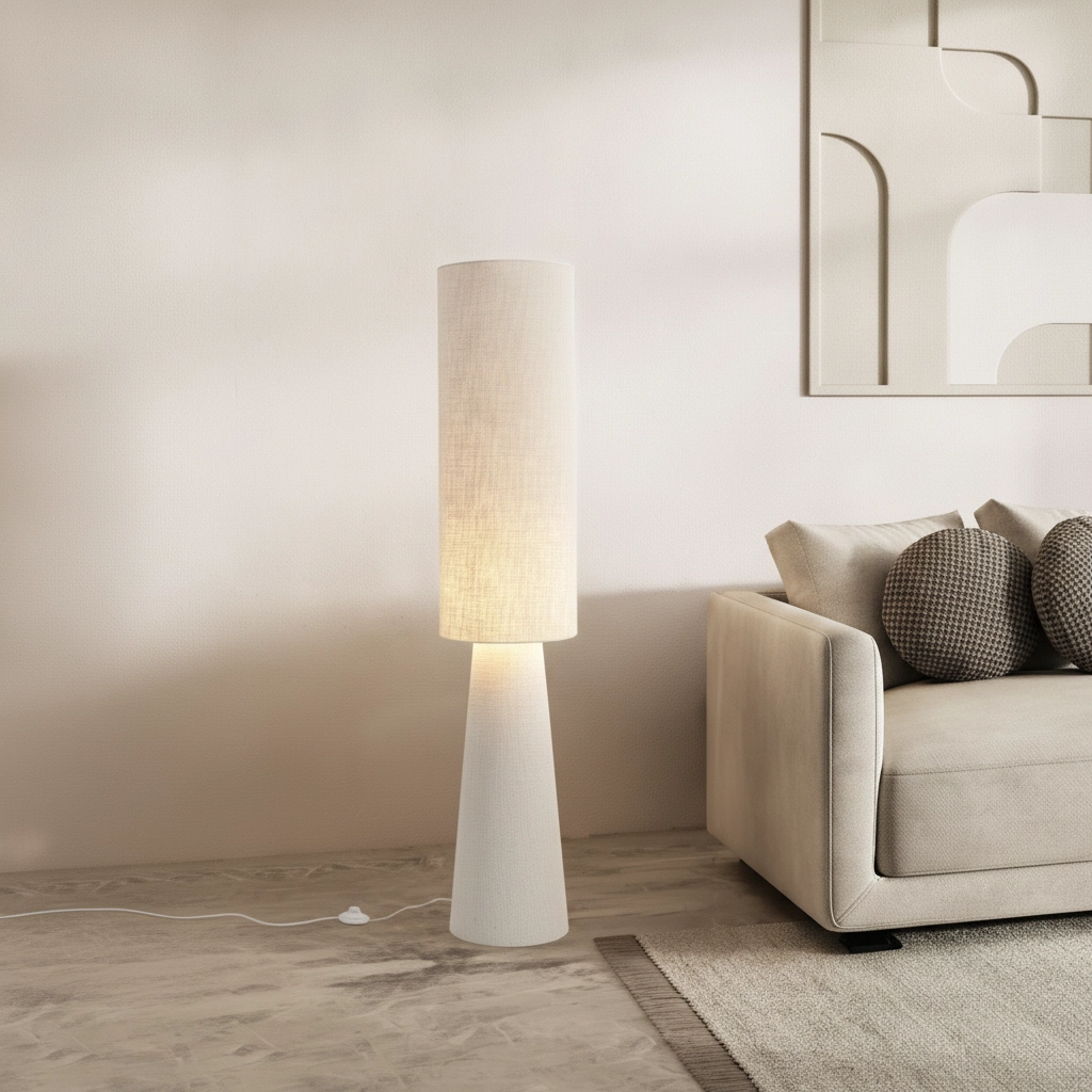 Japandi floor lamp Nebia beige