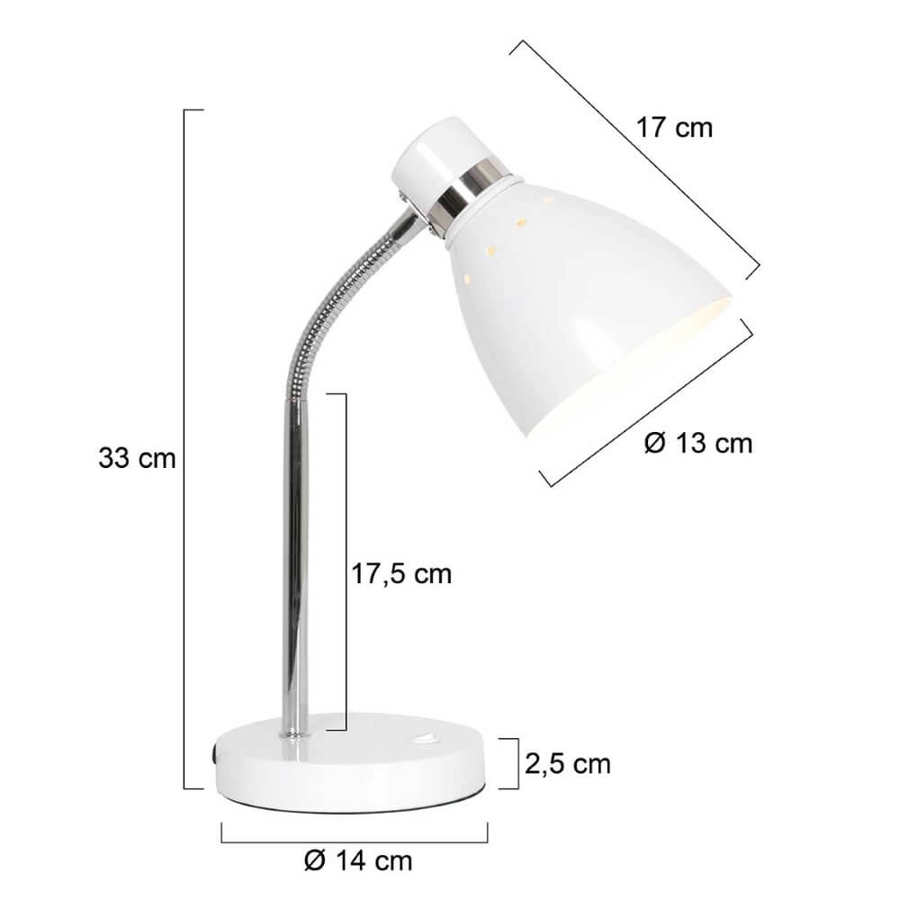 White desk lamp Spring Steinhauer 8712746161403