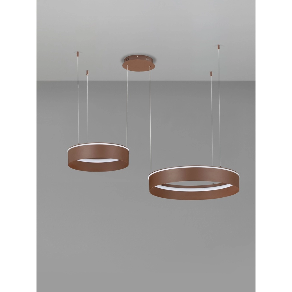 Modern pendant lamp Olivia double brown Lyora 5212017494283