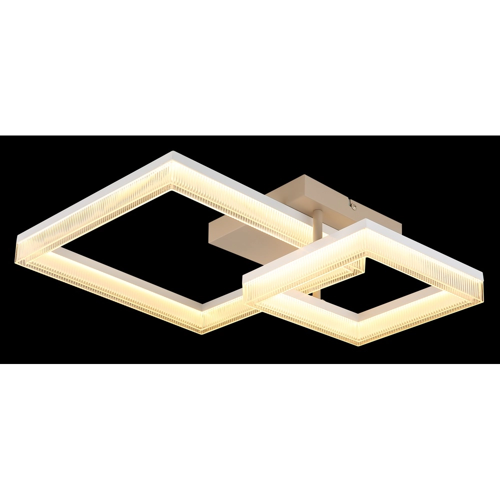 Modern ceiling lamp Zara sand brown square Globo 9007371576074
