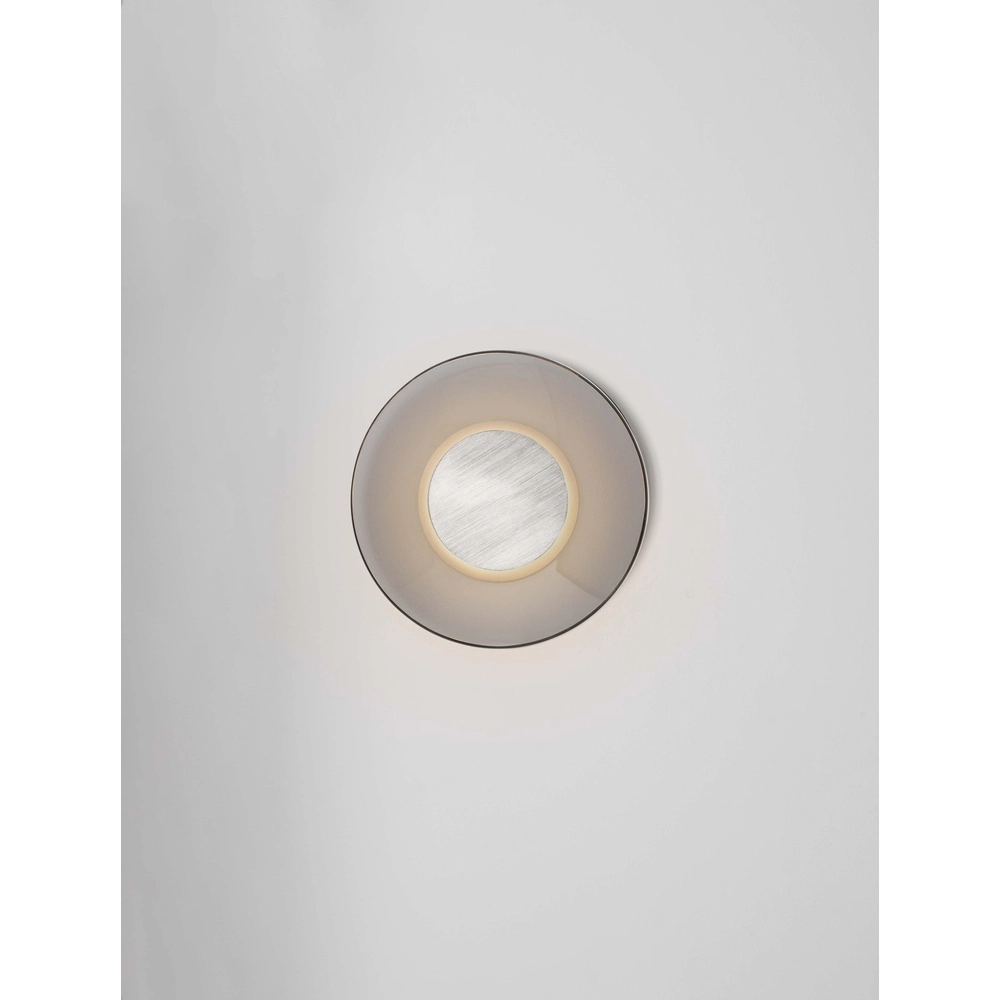 Wall lamp Esti smoke glass Ø 32cm Lyora 5212017461865