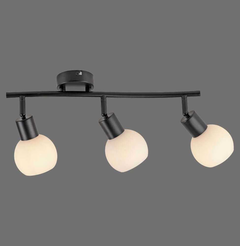 Black ceiling lamp Loki 3-light Just Light 4043689000776