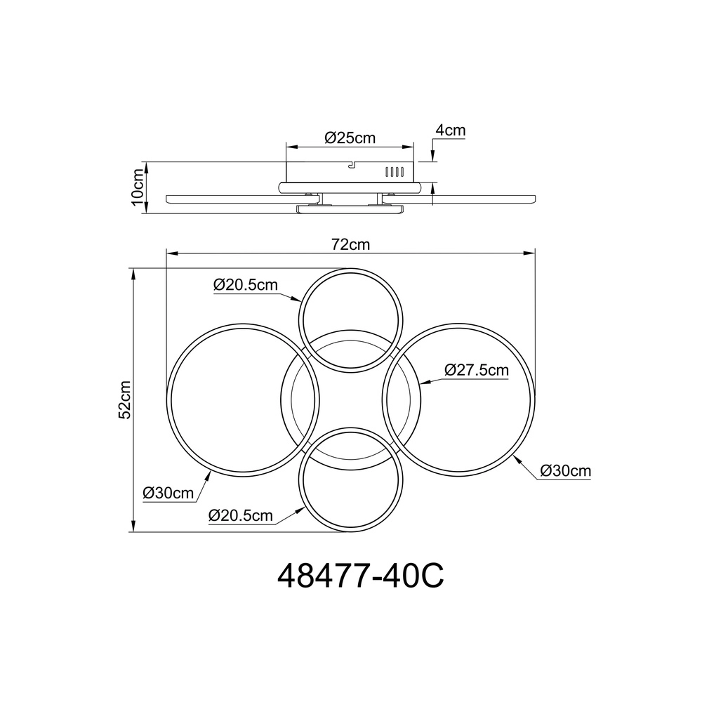 Design ceiling lamp Alvis Black Globo 9007371586363