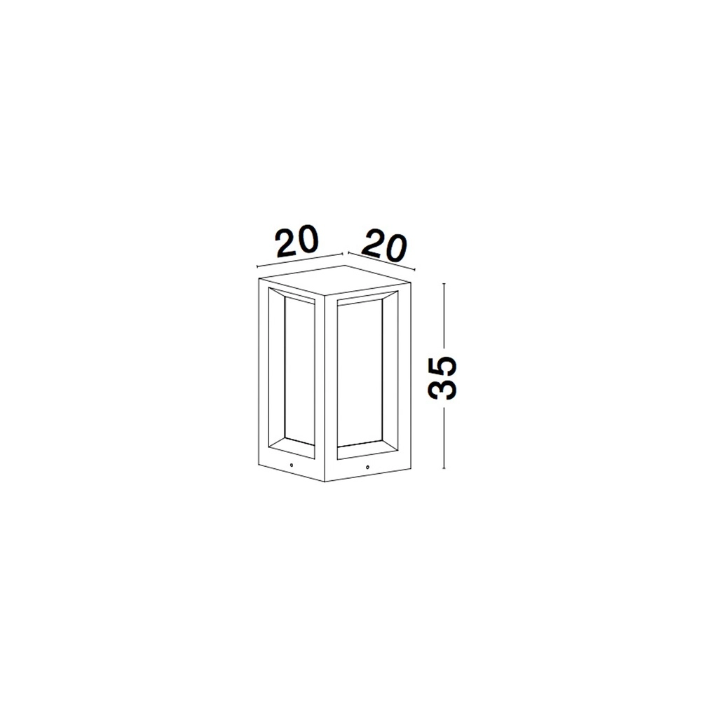 Square garden lamp Castro white Lyora 5212017426918