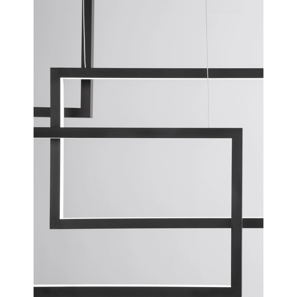 Pendant lamp Cornice Black design Lyora 5212017424716