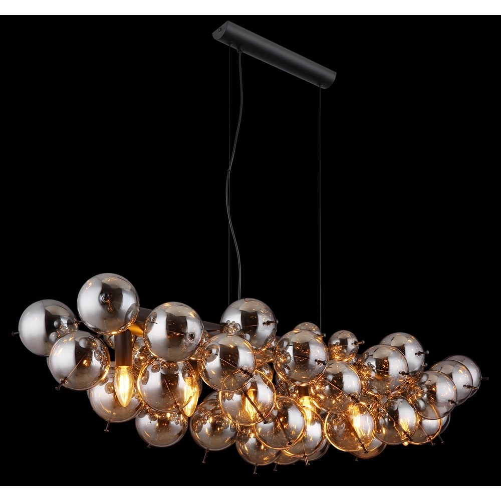 Unique pendant lamp Udo smoke glass 100cm Globo 9007371471263