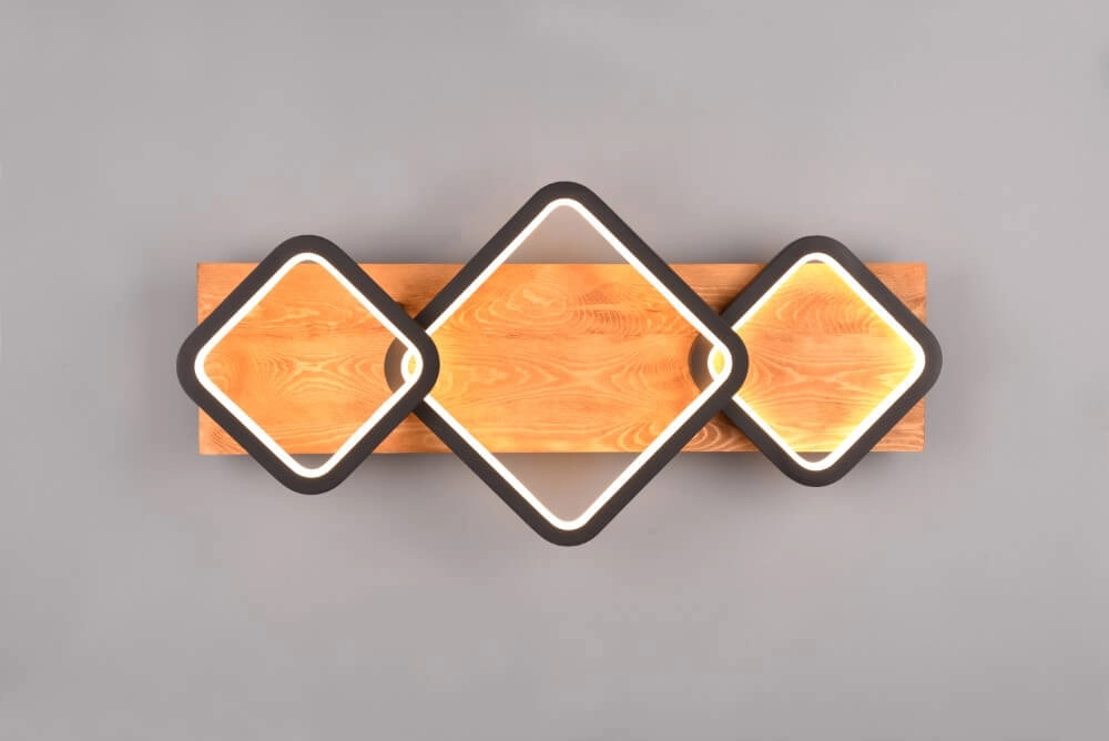 Design ceiling lamp Rama 3800lm - wood with black Trio 4017807577075