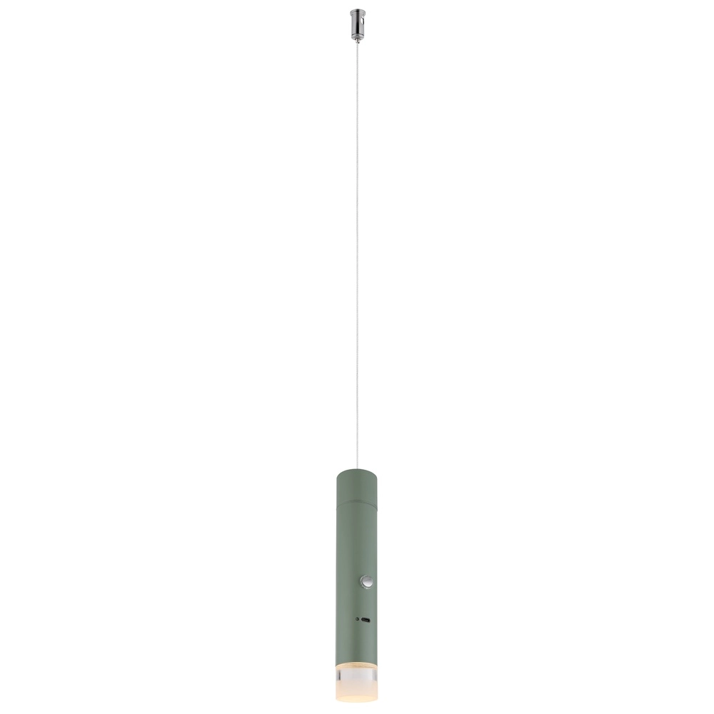 Sleek pendant lamp Pelo Green Globo 9007371569359