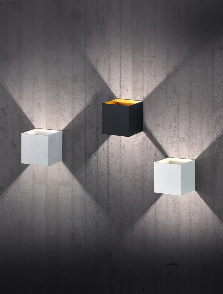 LED wall spot Louis Up - Down metallic gray Trio 4017807371765