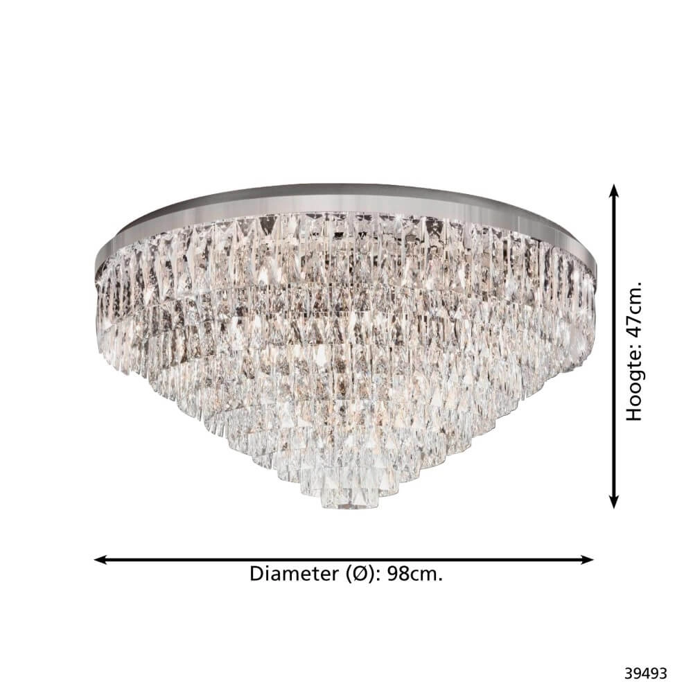 Ceiling chandelier Valparaiso 1 chrome Ø 98cm Stars of Light 9002759394936