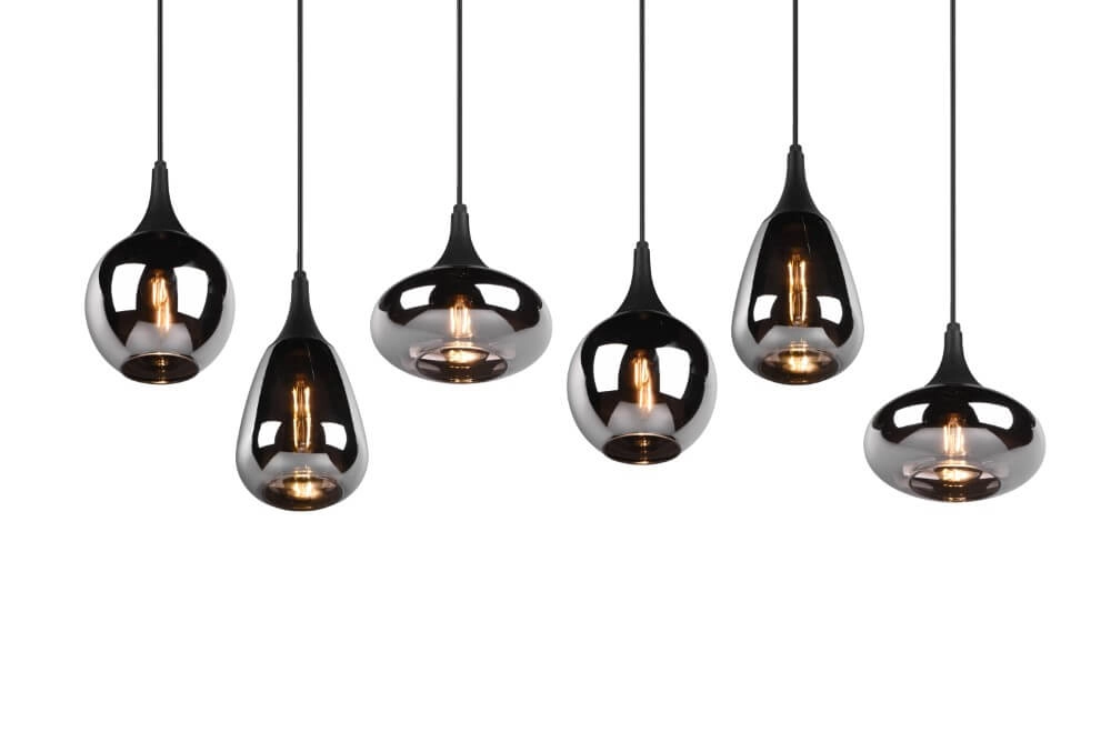 6-light hanging lamp Lumina with smoke glass Trio 4017807542295