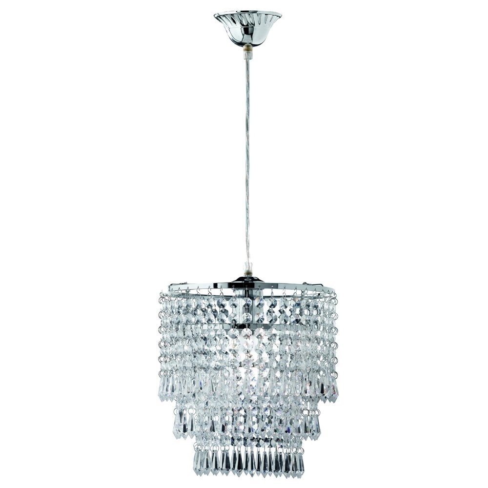 Pendant lamp Orient chrome with crystal