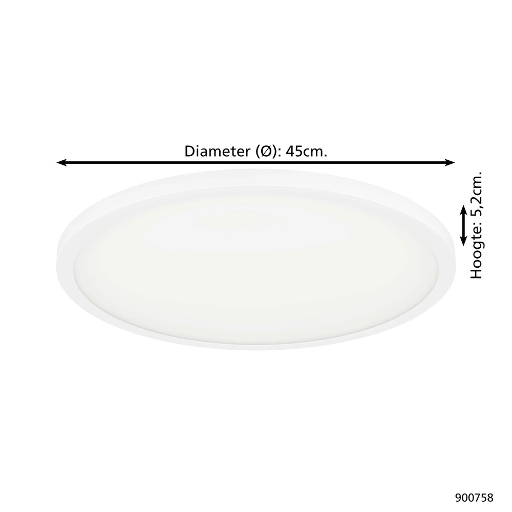 Smart Slim Ceiling Light Sarsina-Z Ø 45cm - white Eglo 9008606264049