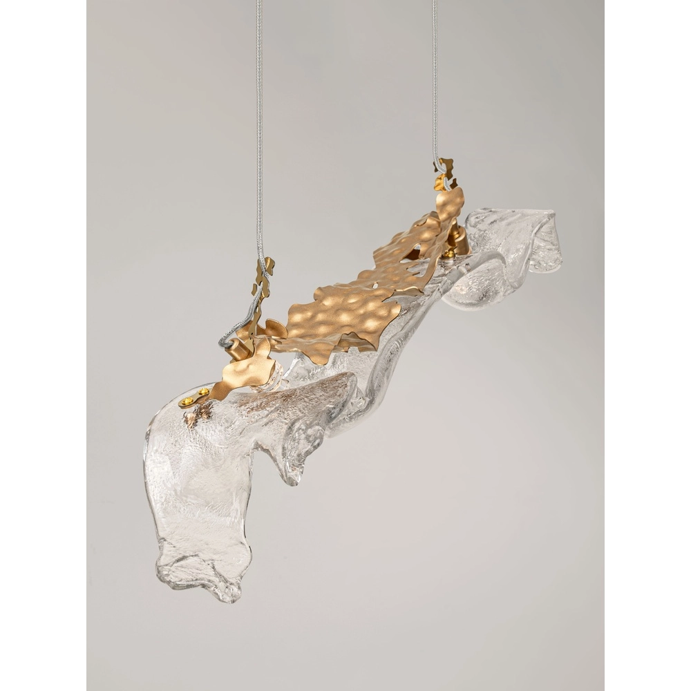 Golden pendant lamp Avesa with clear glass Lyora 5212063500419