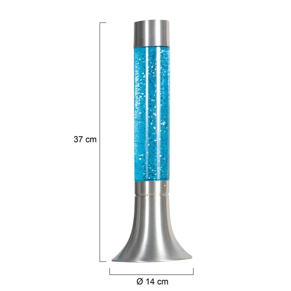 Lava lamp Volcan metal with blue Steinhauer 8712746177664