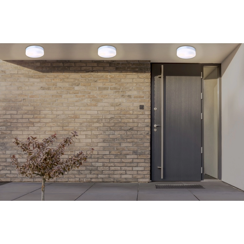 Design ceiling light Vranos silver grey outdoor Ø 24cm Globo 9007371174379