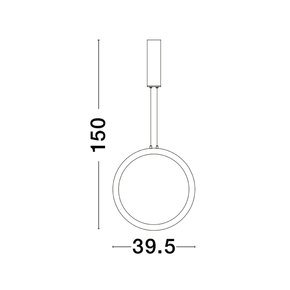Round pendant lamp Change Ø 39.5cm black Lyora 5212017437273